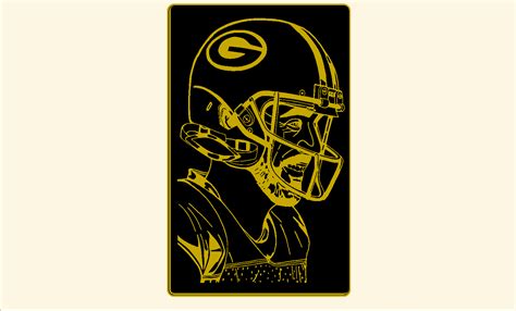 Aaron Rodgers Line Art by James Evans the mnmlMaker | Download free STL ...