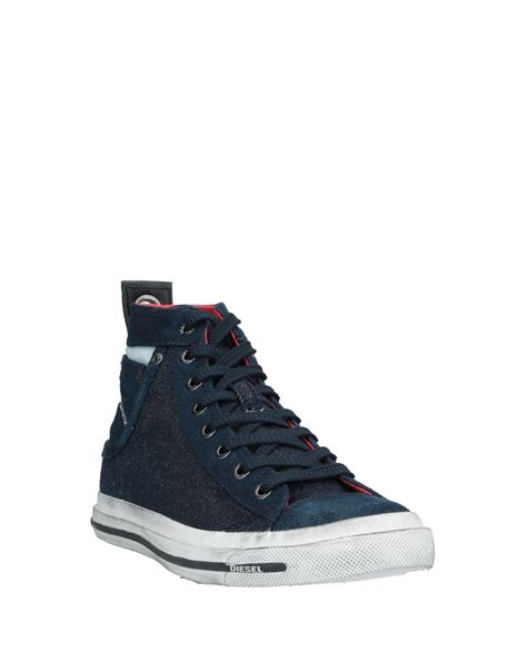 DIESEL Denim High-tops & Sneakers in Blue - Lyst