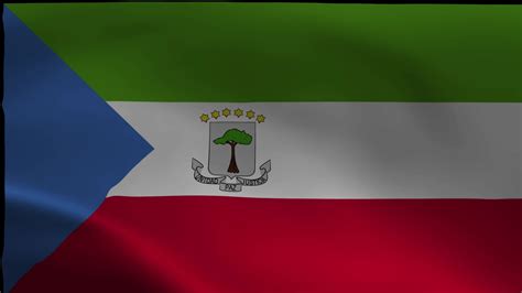 Equatorial Guinea Flag. National 3d Equatorial Guinea flag waving. Flag ...