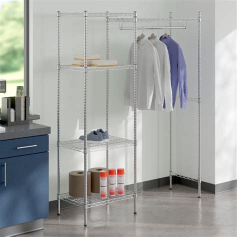 Regency 18" x 60" x 74" NSF Chrome Single Garment Rack Kit