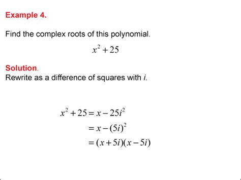 Math Example: The Fundamental Theorem of Algebra--Example 04 | Media4Math