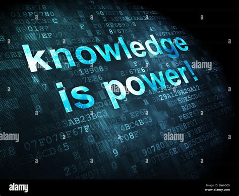 Education concept: Knowledge Is power! on digital background Stock Photo - Alamy