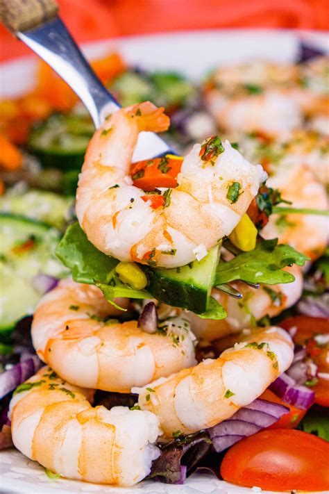 King Prawn Salad with Chilli Dressing - No Cook Summer Salad Recipe