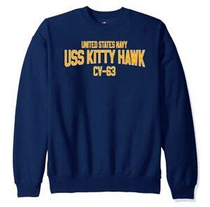 USS Kitty Hawk CV-63 Crew Hooded Sweatshirt US Navy Officially Licensed | eBay