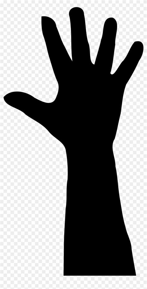 Hand Clipart Silhouette - Raised Hand Clip Art - Free Transparent PNG Clipart Images Download