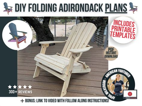 Folding Adirondack Chair Templates | Wilker Do's