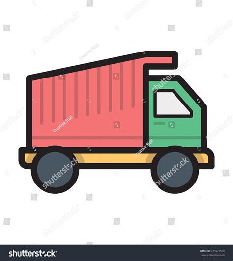 Delivery Van Vector Icon Stock Vector (Royalty Free) 475971568 ...