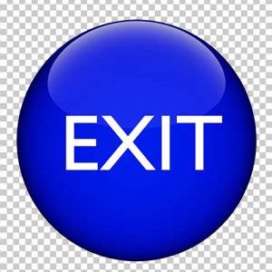Exit button Transparent