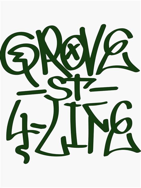 "Gta San Andreas Grove St. 4 Life Graffiti" Sticker by Spider-Mayne | Redbubble | San andreas ...