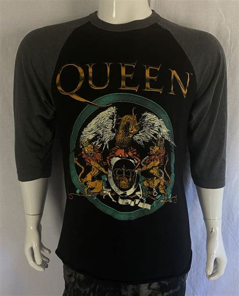 QUEEN Official Tour Merchandise Band Logo Black Ragla… - Gem