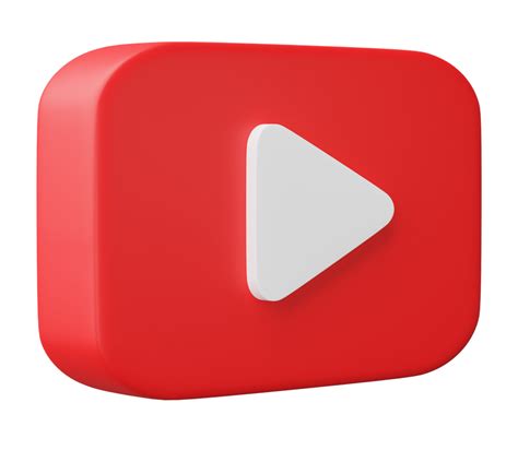 Download 3D youtube logo icon isolated on transparent background. | Youtube logo, Logo icons ...
