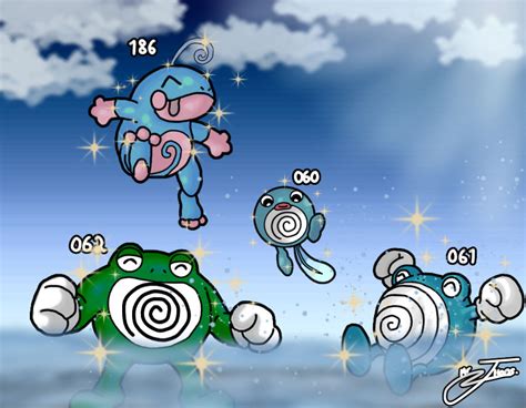 Poliwag Line Evolution Shiny Version by MrJhons900 on DeviantArt