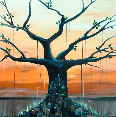 Family Tree, Painting by Margarita Ado | Artmajeur