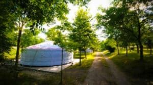 Glamping Hampshire at Meon Springs Shepherds Huts and Yurts