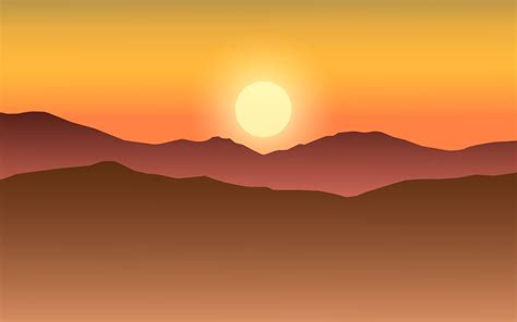 Minimalist sunset mountain nature background 4511450 Vector Art at Vecteezy