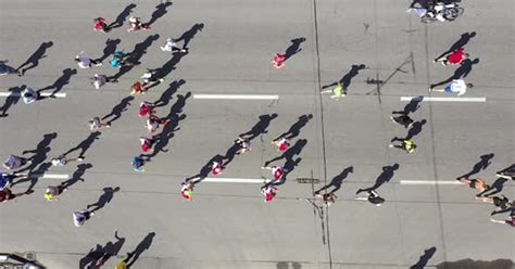 Aerial Crowd Running City Marathon, Stock Video - Envato Elements