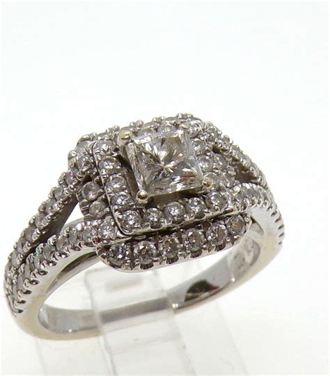 Zales Celebration Wedding Engagement 1.3ct Diamond 18K White Gold Ring Sz 6 LHD2 - Black Diamond ...