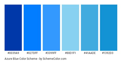 Color scheme palette image | Blue color schemes, Azure blue, Blue palette