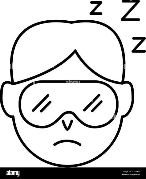 Wearing sleep mask Stock Vector Images - Alamy