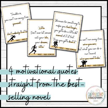 Ghost Novel Inspirational Quotes Posters FREEBIE by The Cappuccino Classroom