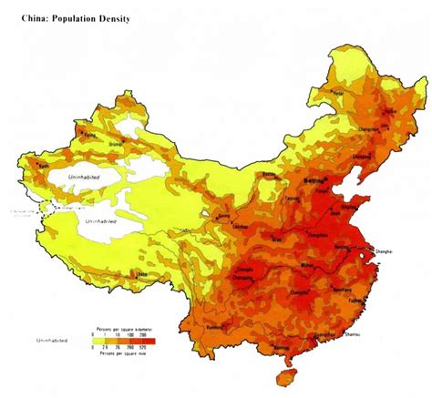 China population map 2011-2012| Population density maps (China, Asia & World)