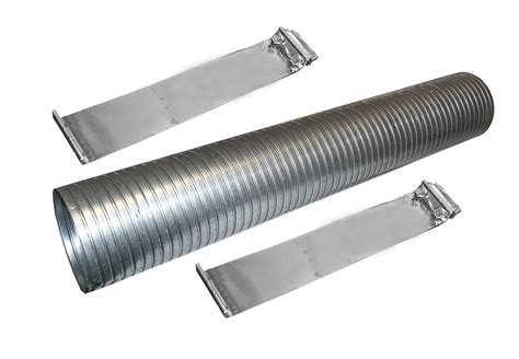 24" Stainless Steel Flexible Exhaust Tubing 4" Dia Flex Pipe with 2 ...