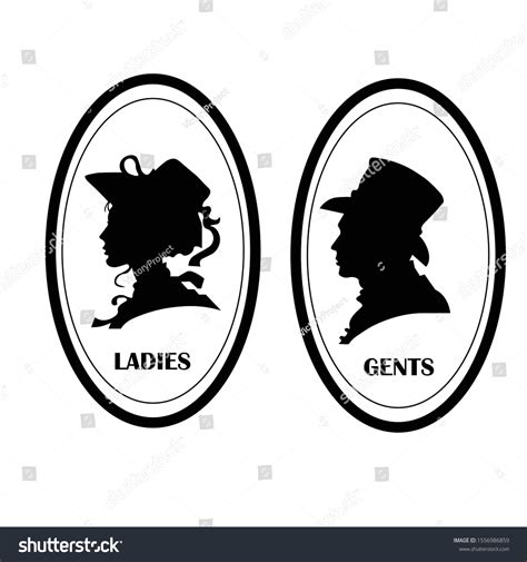 Vintage Toilet Wc Vector Sign Lady Stock Vector (Royalty Free ...