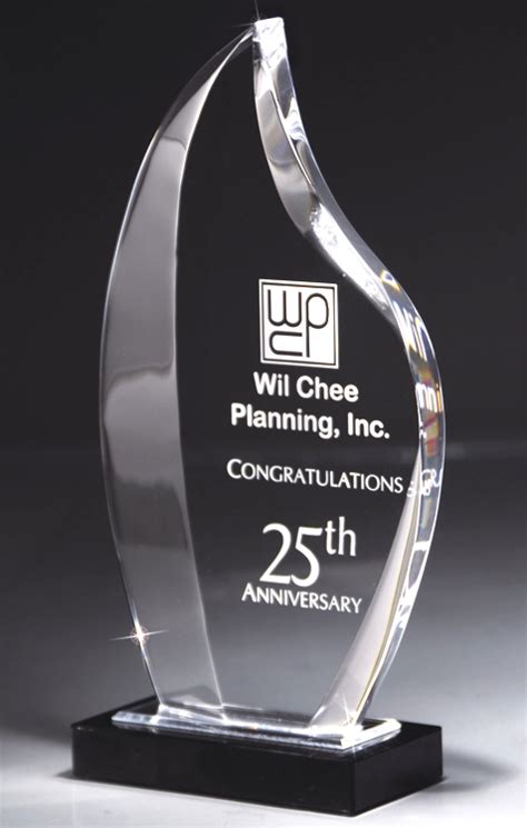 Acrylic Flame Award DT236 - Free Engraving & Shipping!