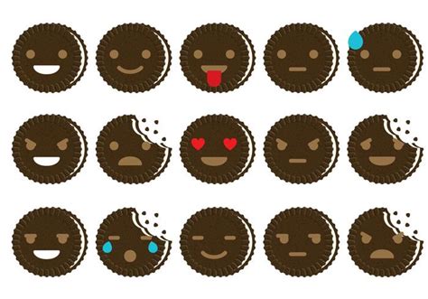 Oreo Emoticon Vectors 103430 Vector Art at Vecteezy