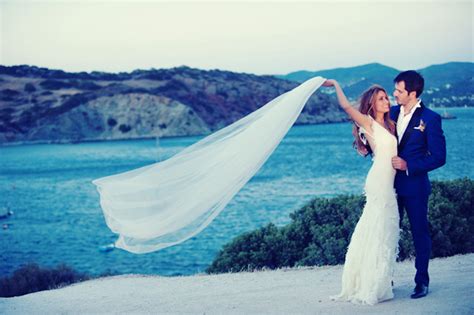 Luminous Greek Wedding by the Sea with Photos by Photopek | Junebug Weddings