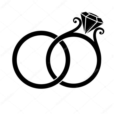 Wedding Rings Silhouette Stock Vector Image by ©Simeon.VD #83138288