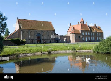 Abbey farm Ten Bogaerde, Koksijde, West Flanders, Belgium Stock Photo ...