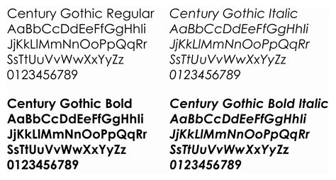 Century Gothic Free Font For Mac