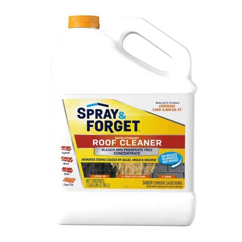 Spray & Forget 1 Gal. Revolutionary Roof Cleaner Concentrate SF100 ...