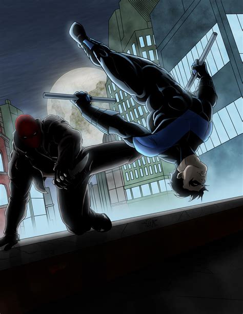 Red Hood vs Nightwing by jwientjes on DeviantArt