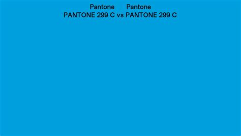 Pantone 299 C vs PANTONE 299 C side by side comparison