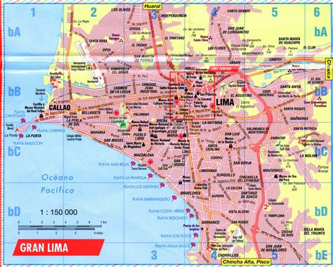 maps of dallas: Map of Lima Peru