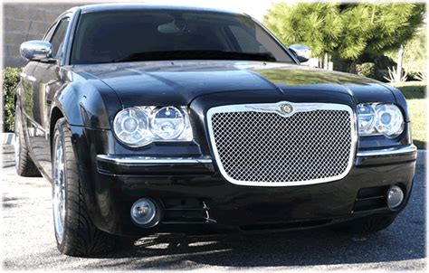 Chrysler 300 Grille, Aftermarket Custom Chrome Mesh Grille