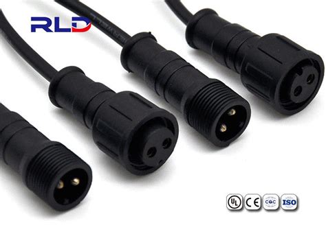 2 Pin IP67 Waterproof Electrical Quick Connectors Wire To Wire Plug ...