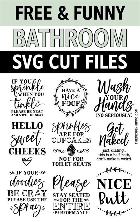 10 Free Bathroom Quotes SVG Bundle - DIY Farmhouse Signs | Svg quotes, Free fonts for cricut ...