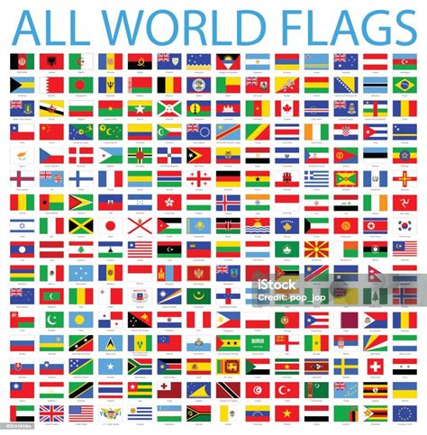 All World Flags Vector Icon Set Stock Illustration - Download Image Now ...