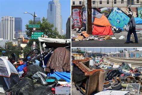 Horrifying pics show how downtown Los Angeles is turning into a tent city filled with piles of ...