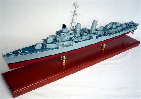 USN Fletcher Class Destroyer - Custom Mahogany Ship Model