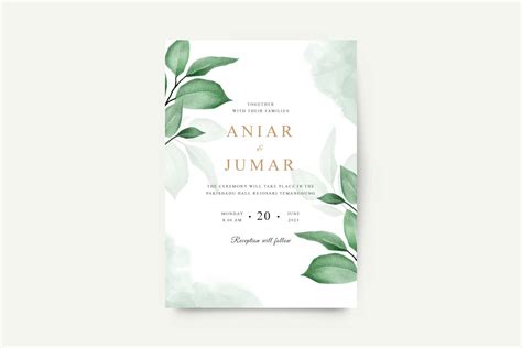 Minimalist Template Wedding Card Graphic by sianisa96 · Creative Fabrica