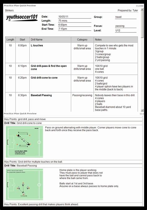 40 Football Session Plan Template | Hamiltonplastering | Soccer ...