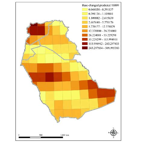 Choropleth thematic map showing the spatial distribution of... | Download Scientific Diagram