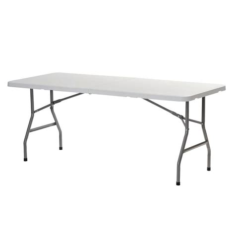 Sandusky 72 in. White Plastic Portable Fold-in-Half Folding Banquet ...