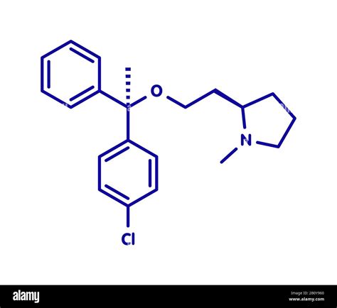 Clemastine antihistamine drug molecule, illustration Stock Photo - Alamy