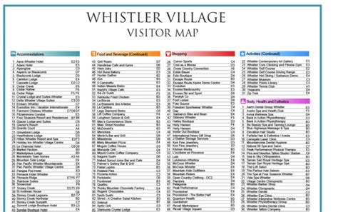 Whistler Village Visitor Map (NEW) - ULLR Adventure Maps