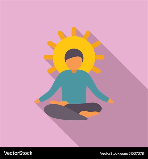 Yoga sun meditation energy wellness practice Vector Image